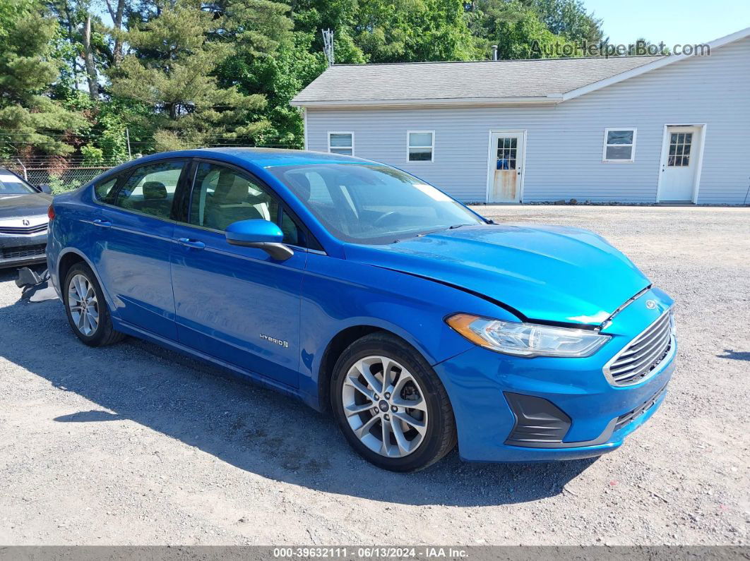 2019 Ford Fusion Hybrid Se Blue vin: 3FA6P0LU7KR131715