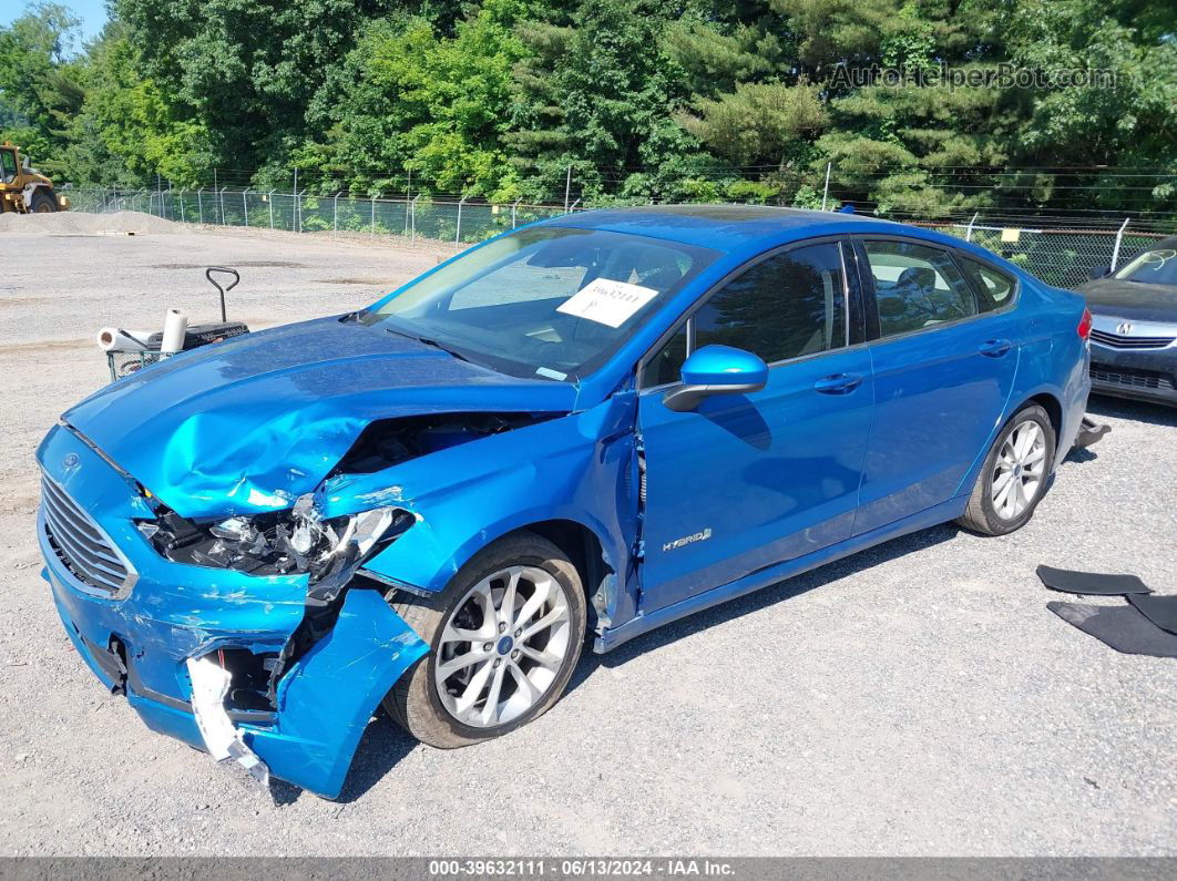 2019 Ford Fusion Hybrid Se Blue vin: 3FA6P0LU7KR131715