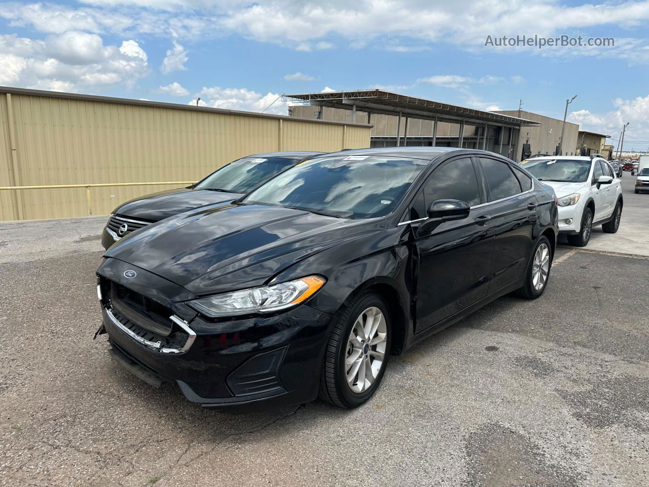 2019 Ford Fusion Se Black vin: 3FA6P0LU7KR143704