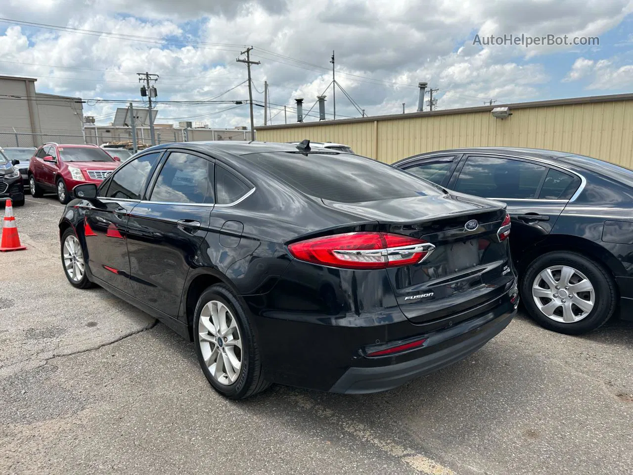 2019 Ford Fusion Se Black vin: 3FA6P0LU7KR143704