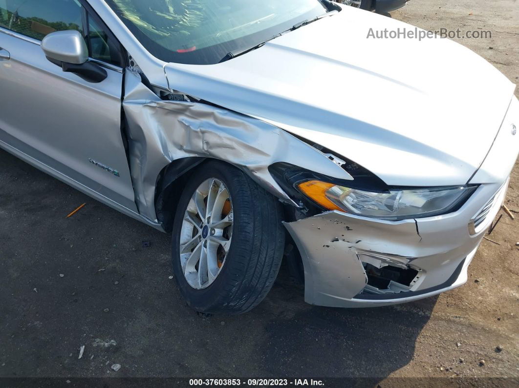 2019 Ford Fusion Hybrid Se Silver vin: 3FA6P0LU7KR143881