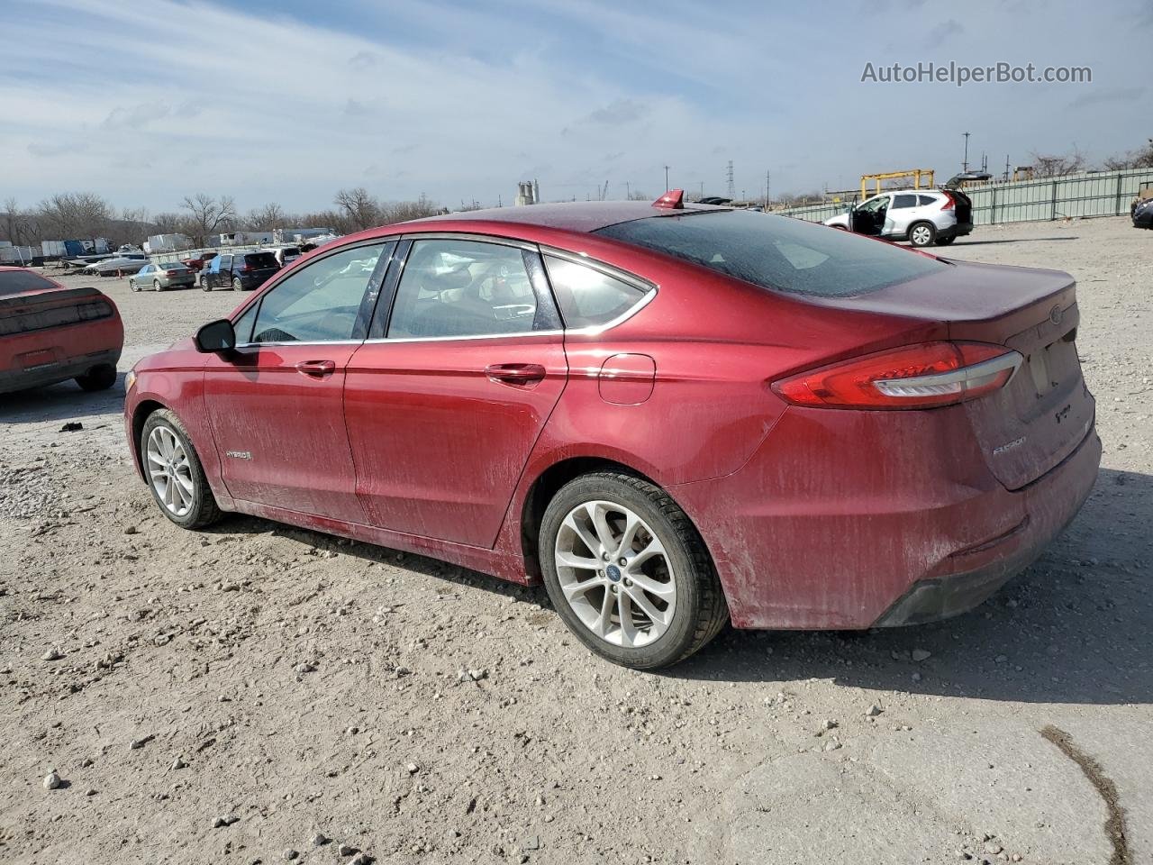 2019 Ford Fusion Se Red vin: 3FA6P0LU7KR171857