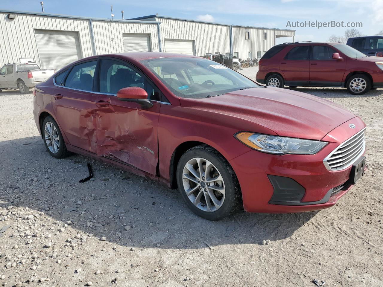 2019 Ford Fusion Se Red vin: 3FA6P0LU7KR171857