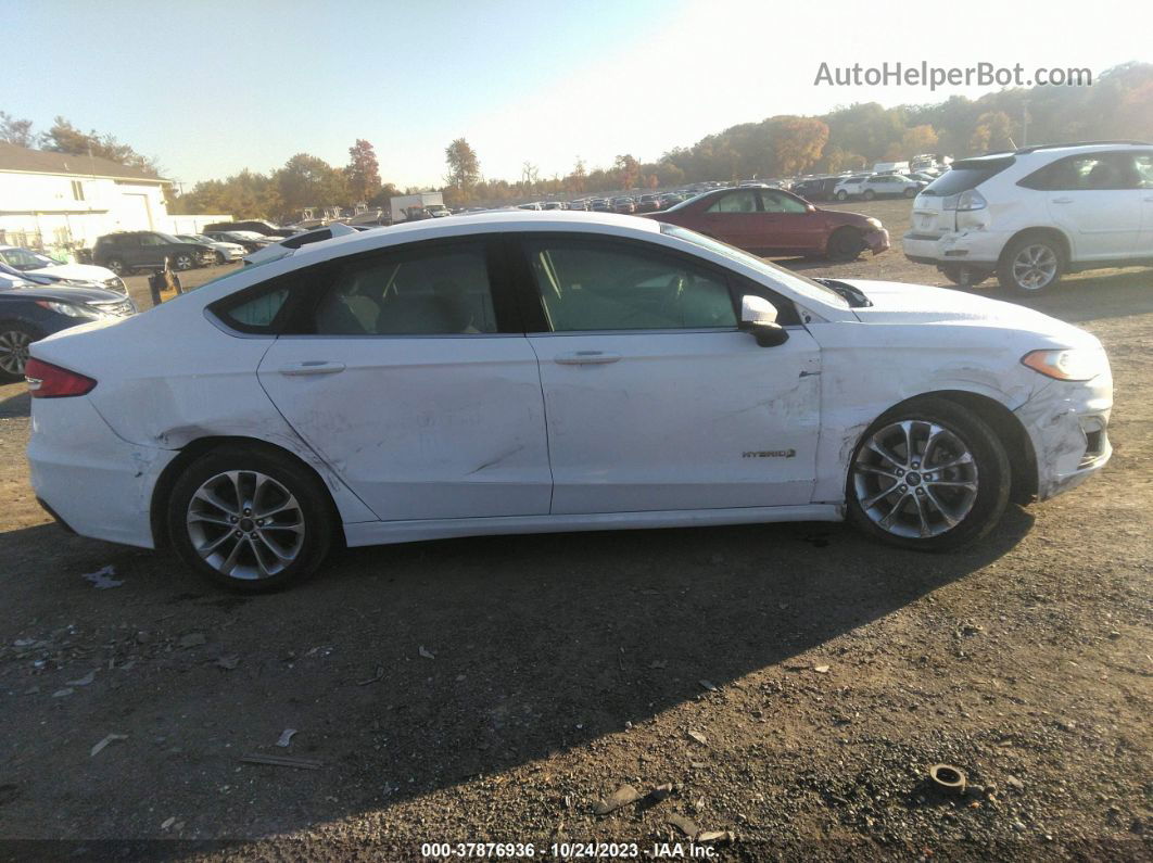 2019 Ford Fusion Hybrid Se White vin: 3FA6P0LU7KR192255