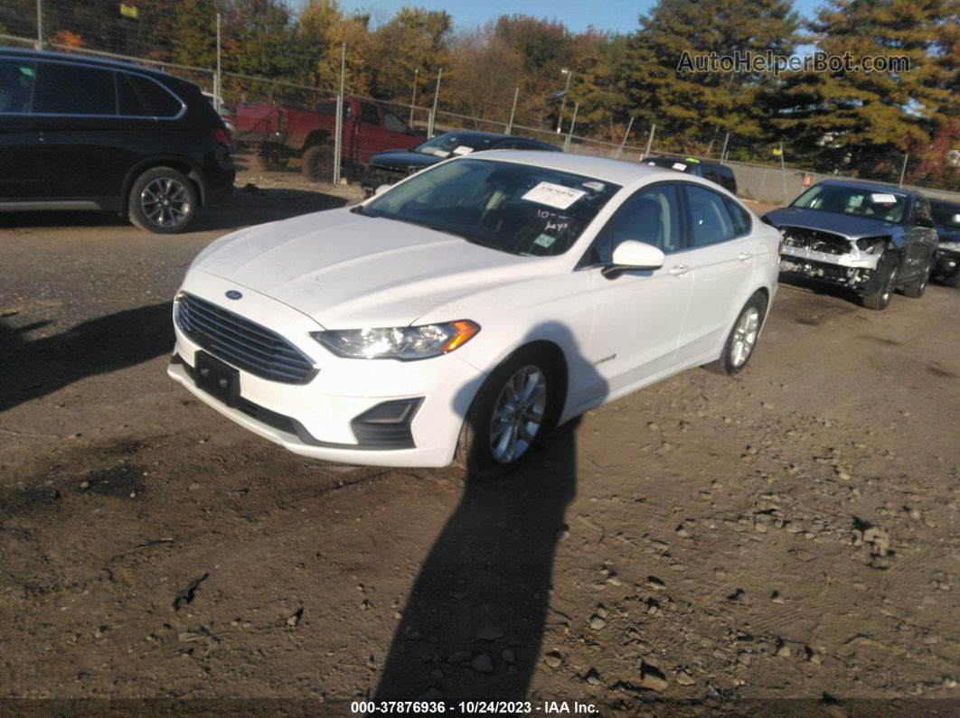 2019 Ford Fusion Hybrid Se White vin: 3FA6P0LU7KR192255