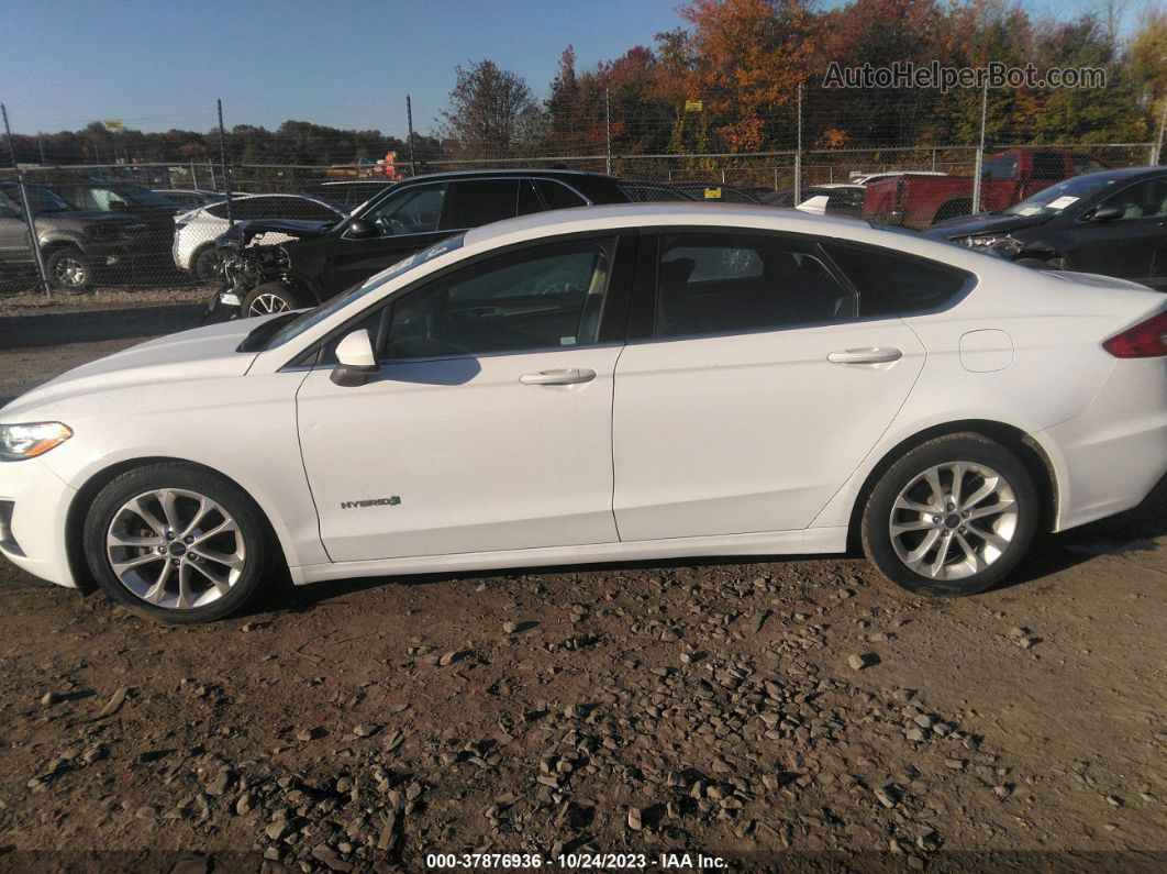 2019 Ford Fusion Hybrid Se White vin: 3FA6P0LU7KR192255