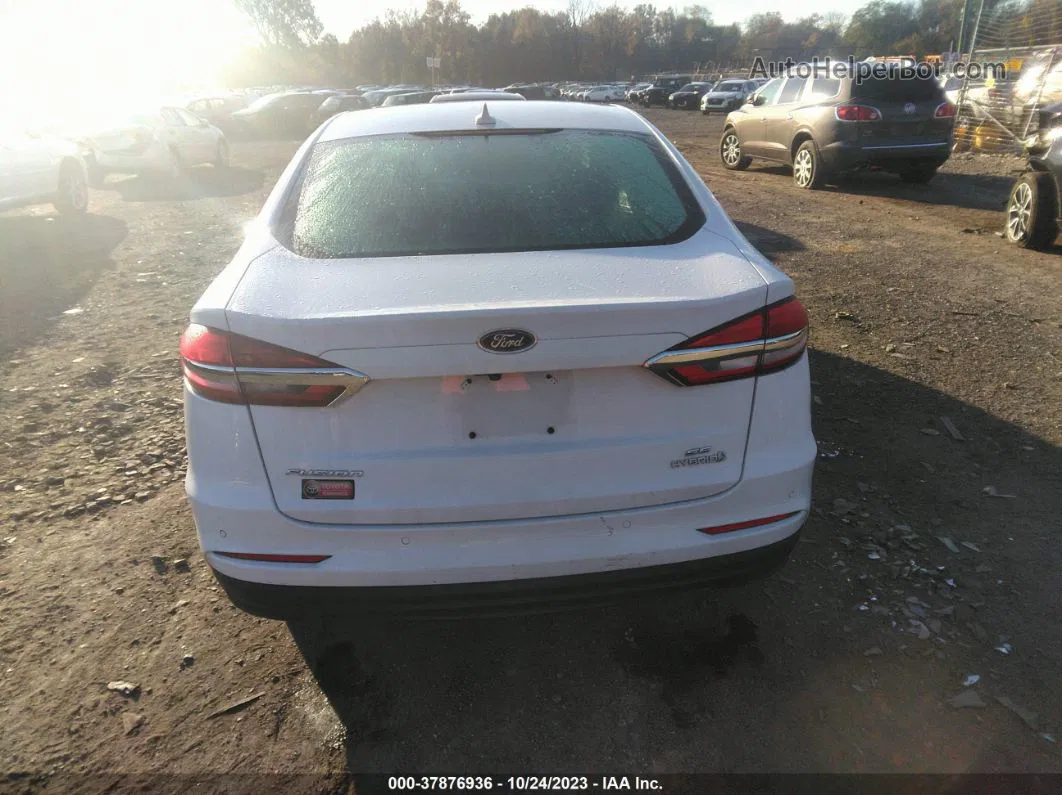 2019 Ford Fusion Hybrid Se White vin: 3FA6P0LU7KR192255