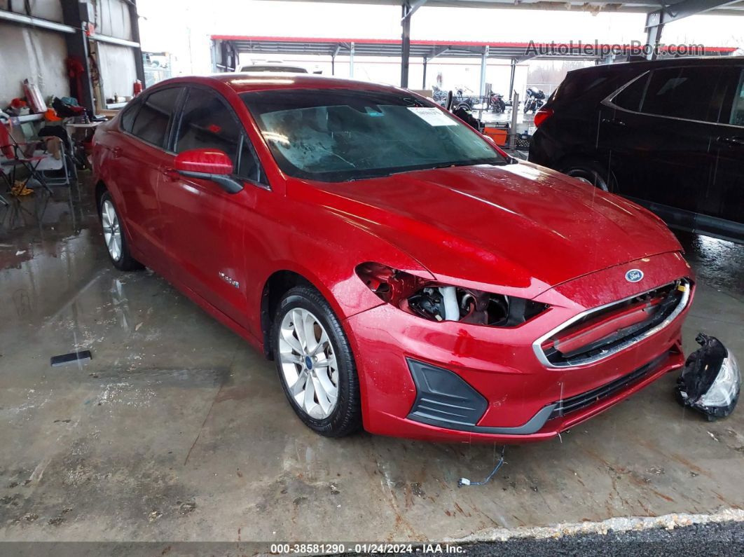 2019 Ford Fusion Hybrid Se Красный vin: 3FA6P0LU7KR204503