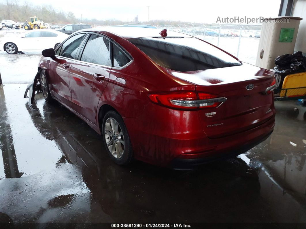 2019 Ford Fusion Hybrid Se Красный vin: 3FA6P0LU7KR204503