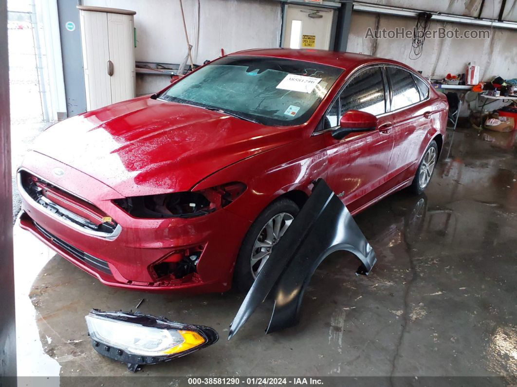 2019 Ford Fusion Hybrid Se Red vin: 3FA6P0LU7KR204503