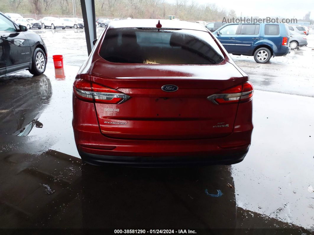 2019 Ford Fusion Hybrid Se Красный vin: 3FA6P0LU7KR204503