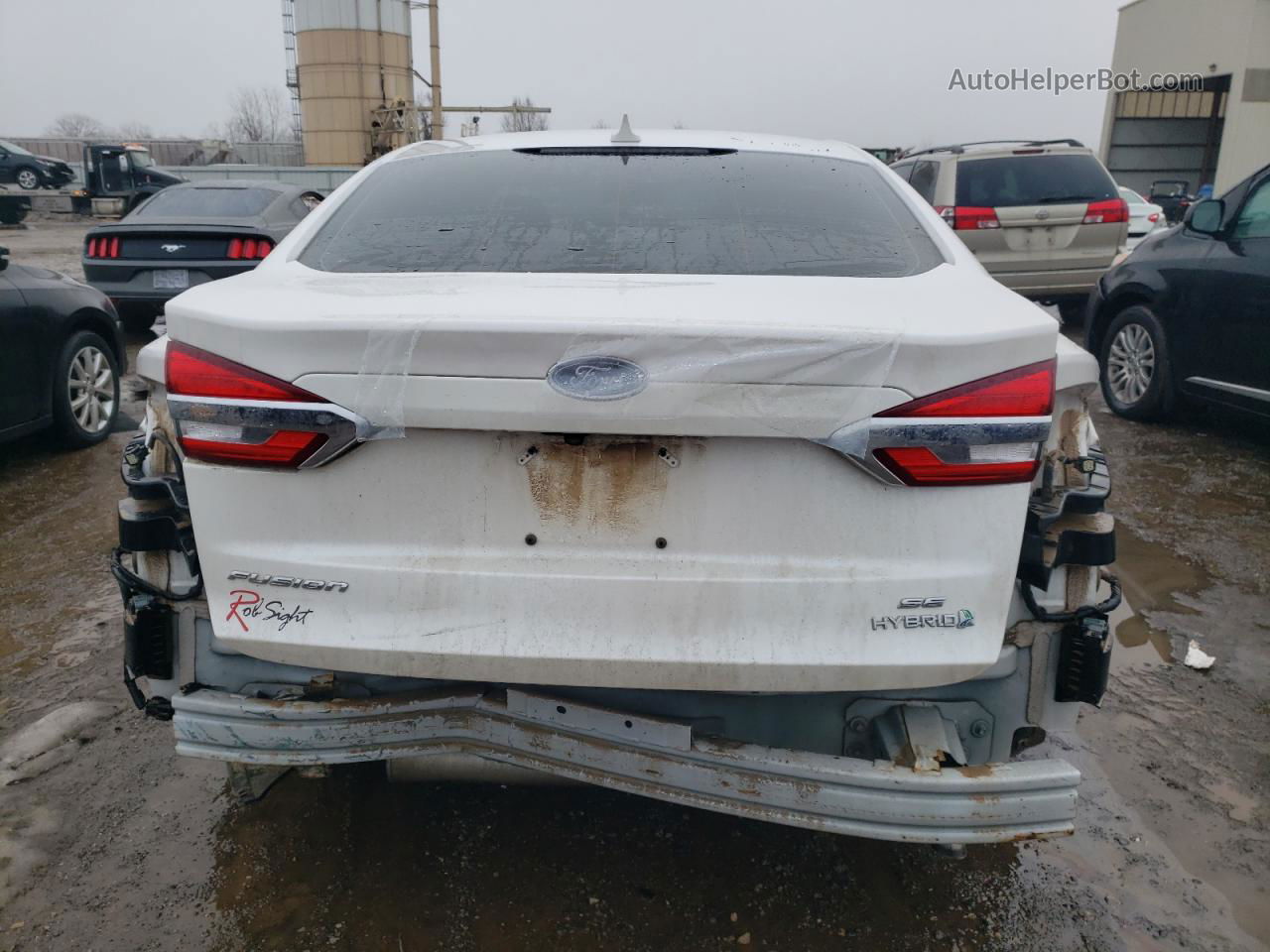 2019 Ford Fusion Se White vin: 3FA6P0LU7KR207255