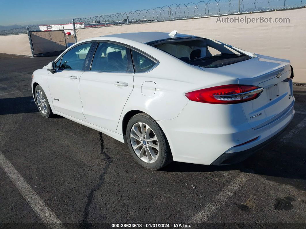 2019 Ford Fusion Hybrid Se White vin: 3FA6P0LU7KR208180