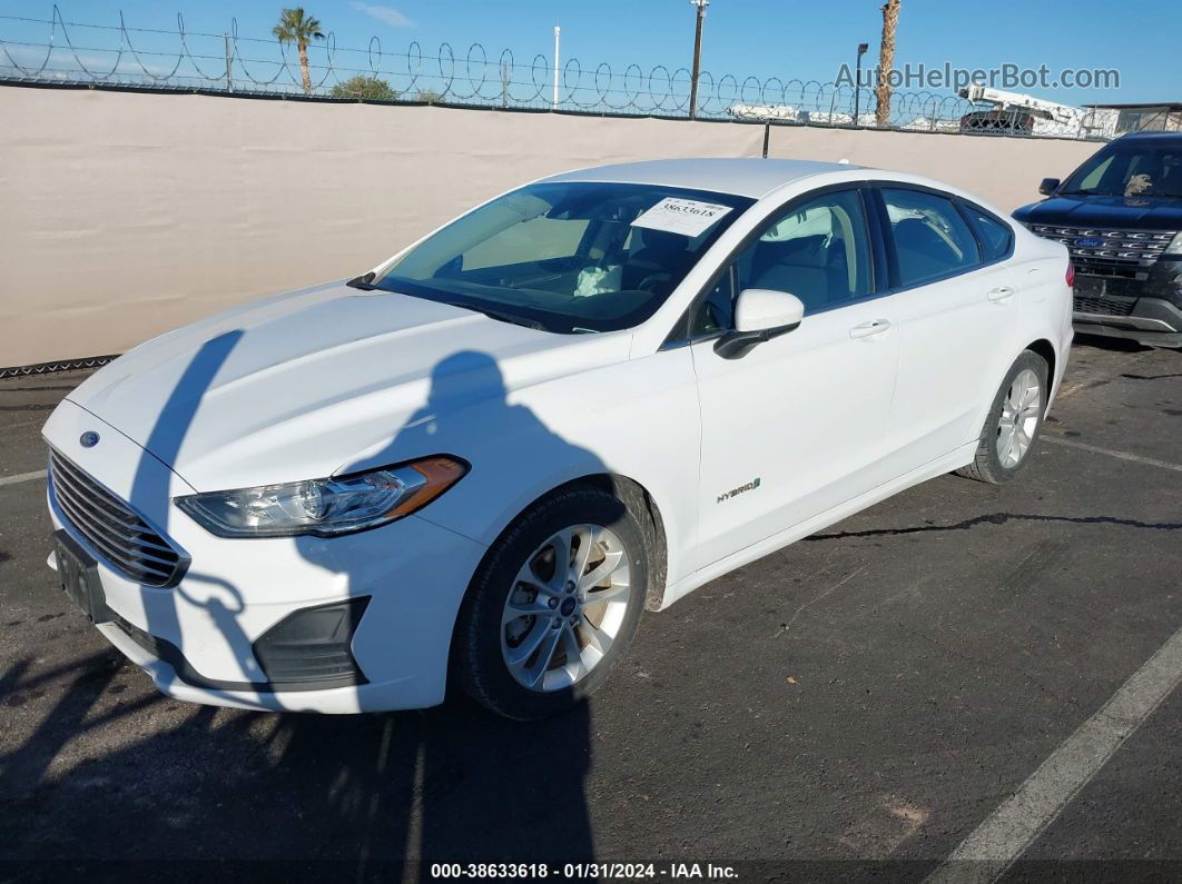 2019 Ford Fusion Hybrid Se White vin: 3FA6P0LU7KR208180