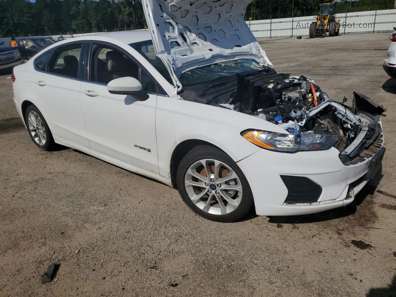 2019 Ford Fusion Se White vin: 3FA6P0LU7KR235167