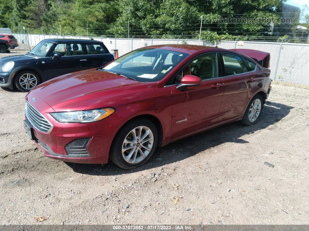 2019 Ford Fusion Hybrid Se Red vin: 3FA6P0LU7KR241213