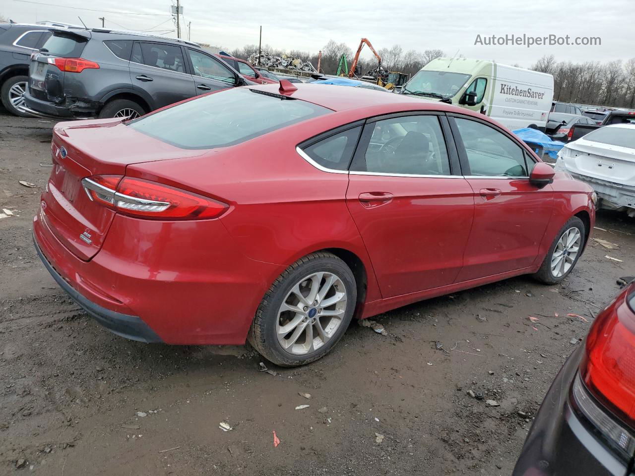 2020 Ford Fusion Se Красный vin: 3FA6P0LU7LR101258