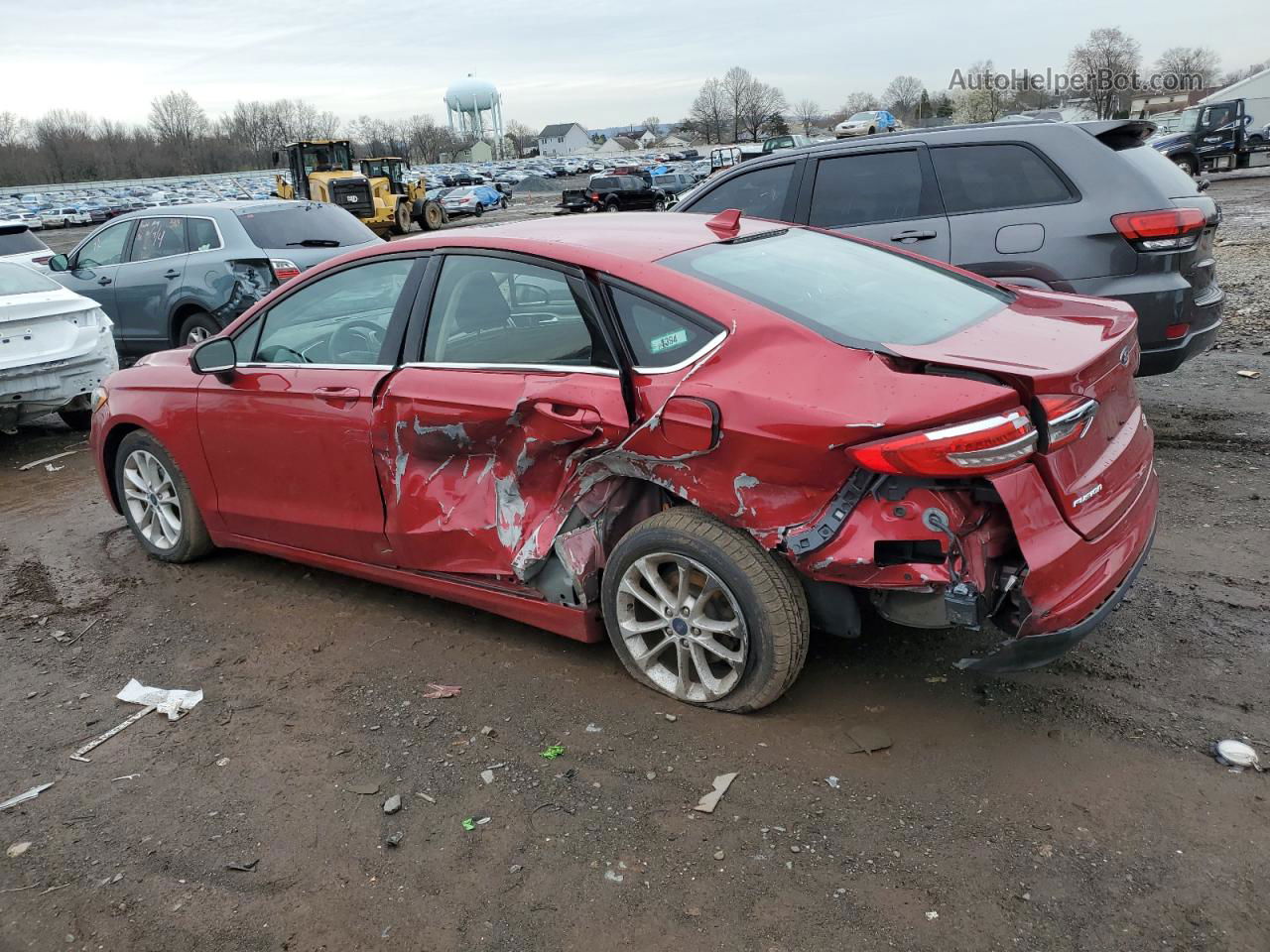 2020 Ford Fusion Se Red vin: 3FA6P0LU7LR101258