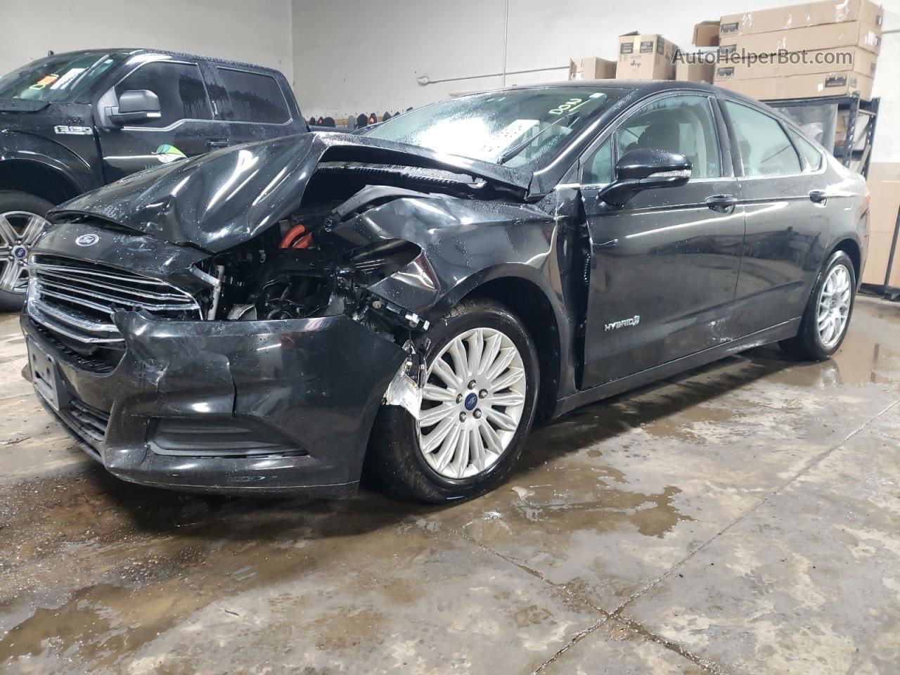 2013 Ford Fusion Se Hybrid Black vin: 3FA6P0LU8DR191053