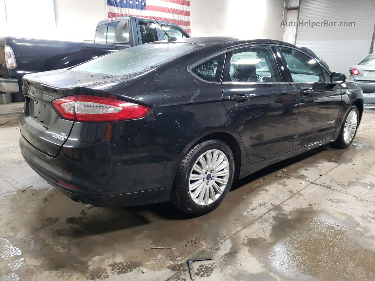 2013 Ford Fusion Se Hybrid Black vin: 3FA6P0LU8DR191053