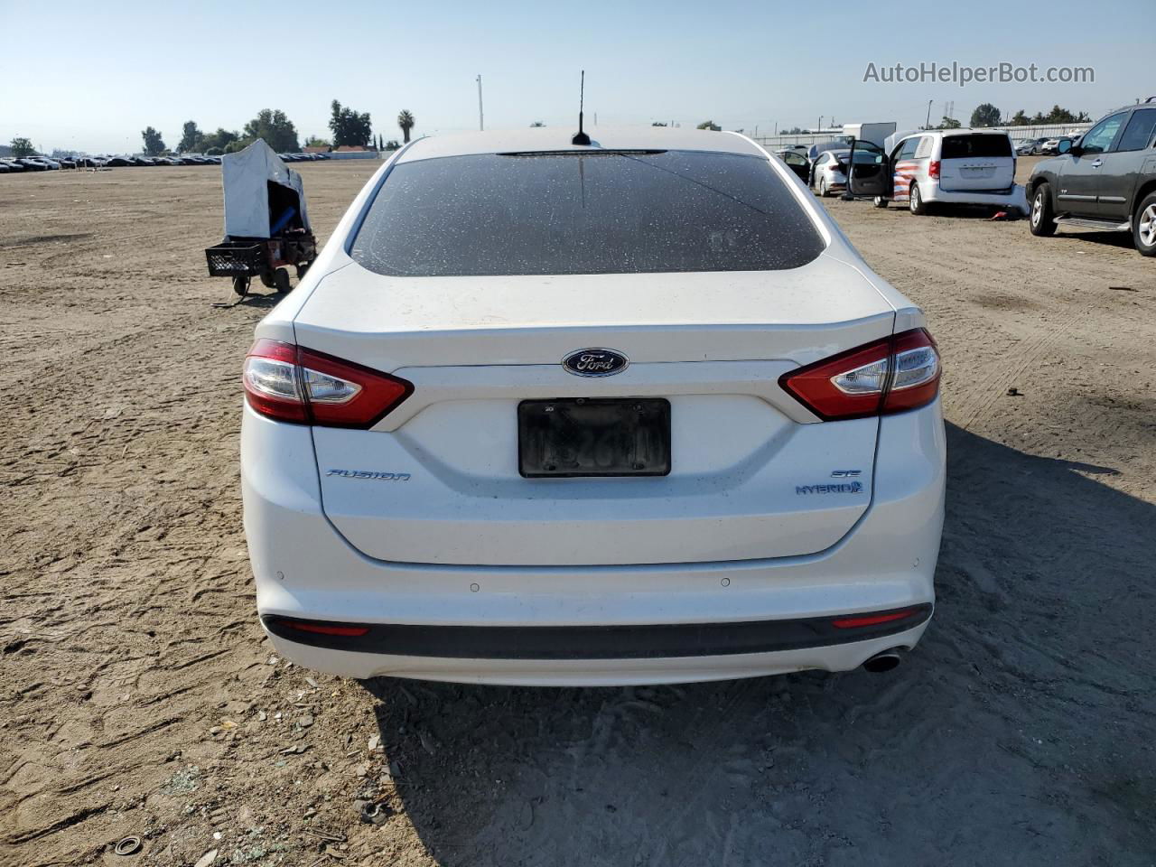 2013 Ford Fusion Se Hybrid White vin: 3FA6P0LU8DR261277