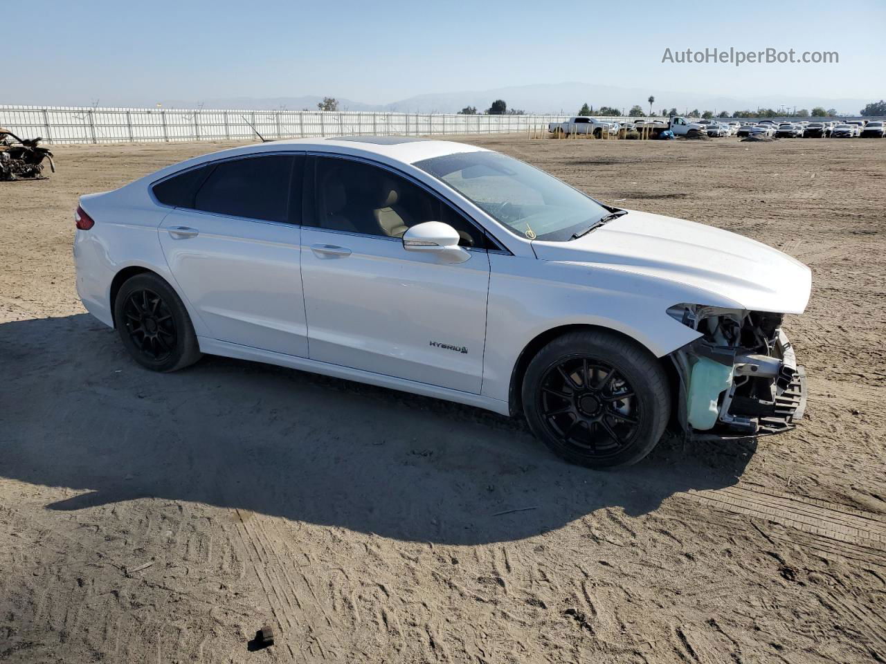 2013 Ford Fusion Se Hybrid White vin: 3FA6P0LU8DR261277