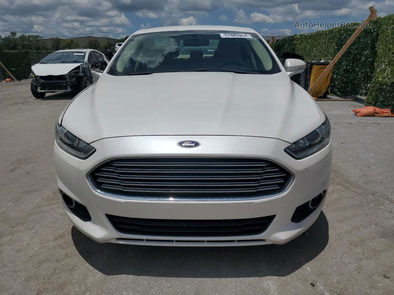 2013 Ford Fusion Se Hybrid White vin: 3FA6P0LU8DR329125