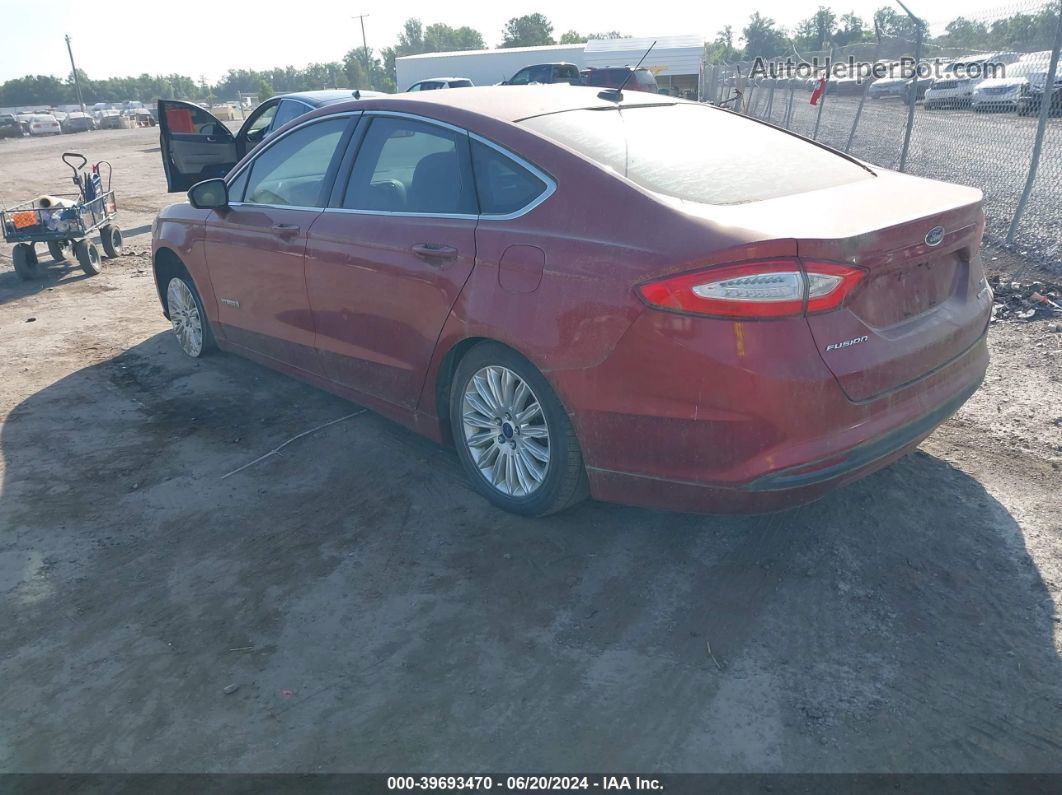 2013 Ford Fusion Hybrid Se Красный vin: 3FA6P0LU8DR338908