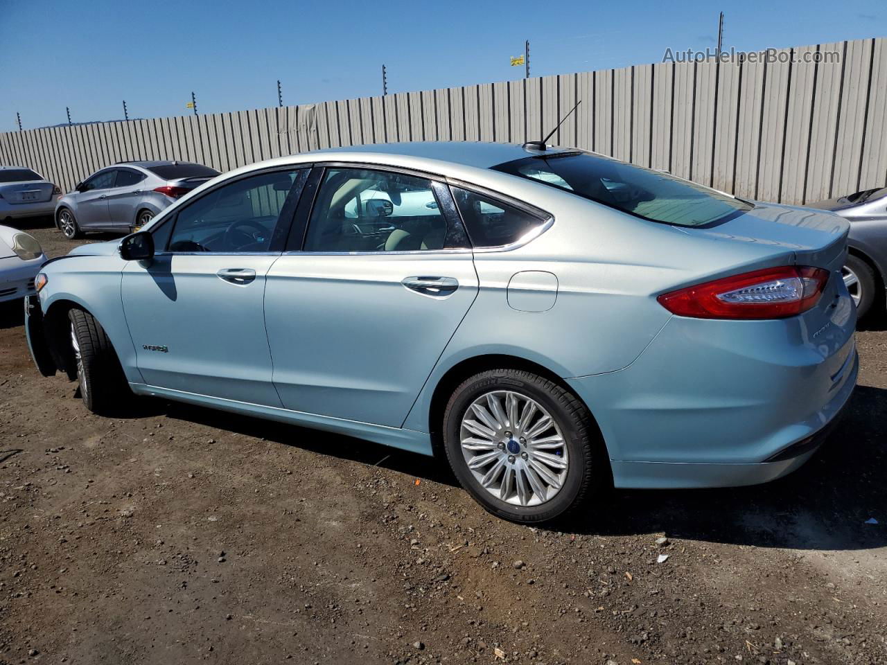 2013 Ford Fusion Se Hybrid Turquoise vin: 3FA6P0LU8DR362626