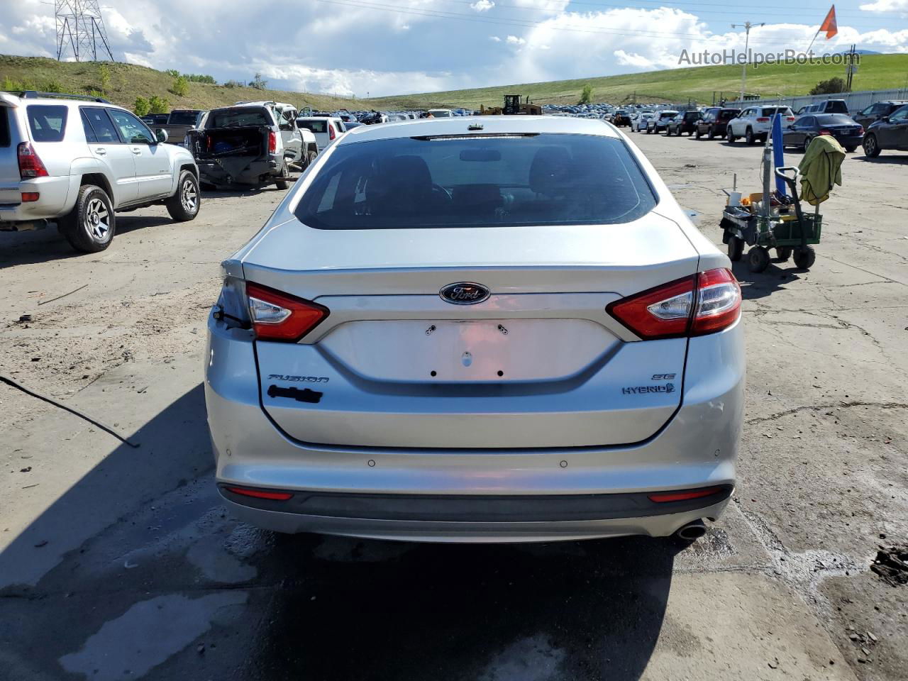 2013 Ford Fusion Se Hybrid Silver vin: 3FA6P0LU8DR385677