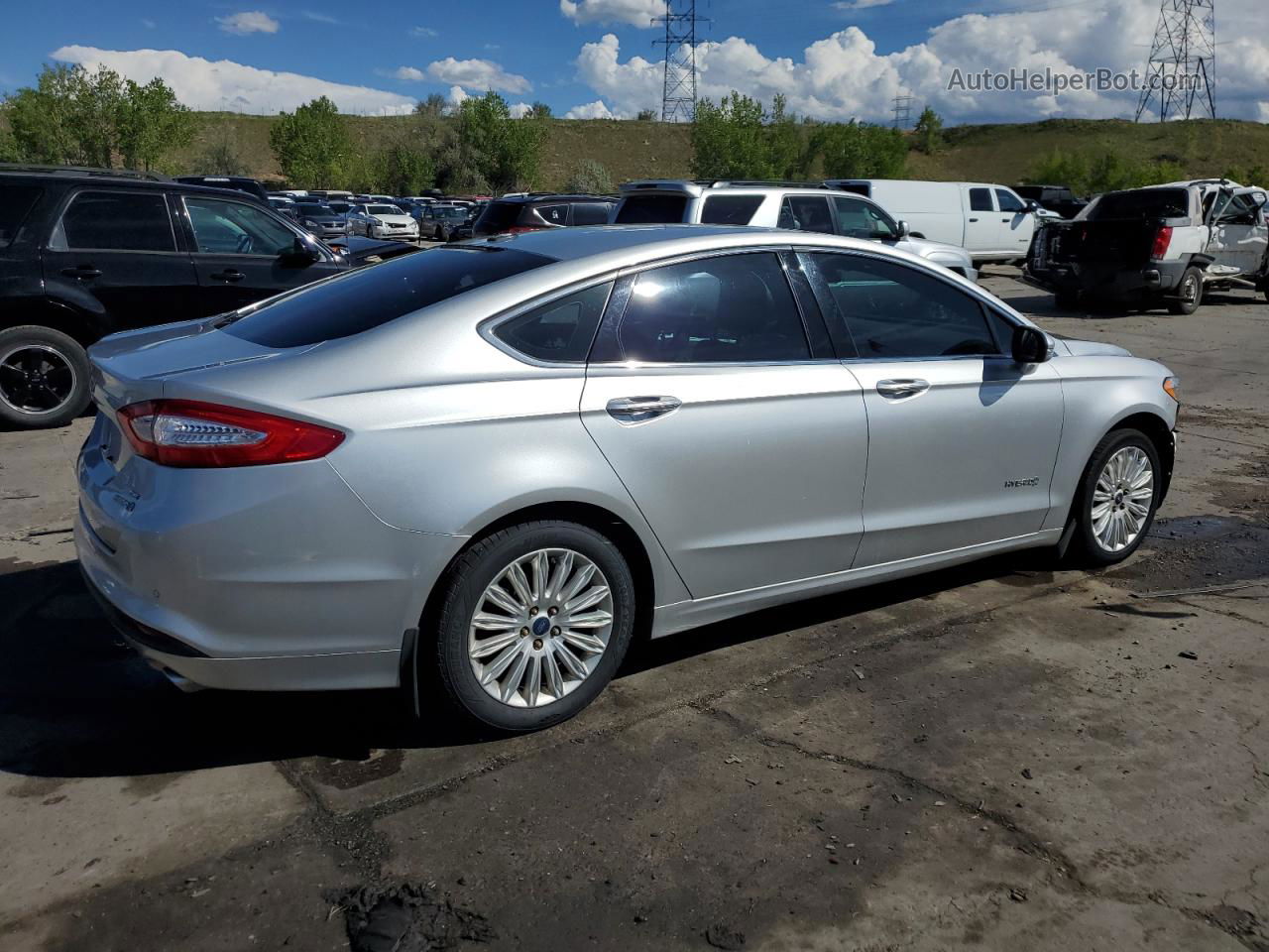 2013 Ford Fusion Se Hybrid Silver vin: 3FA6P0LU8DR385677