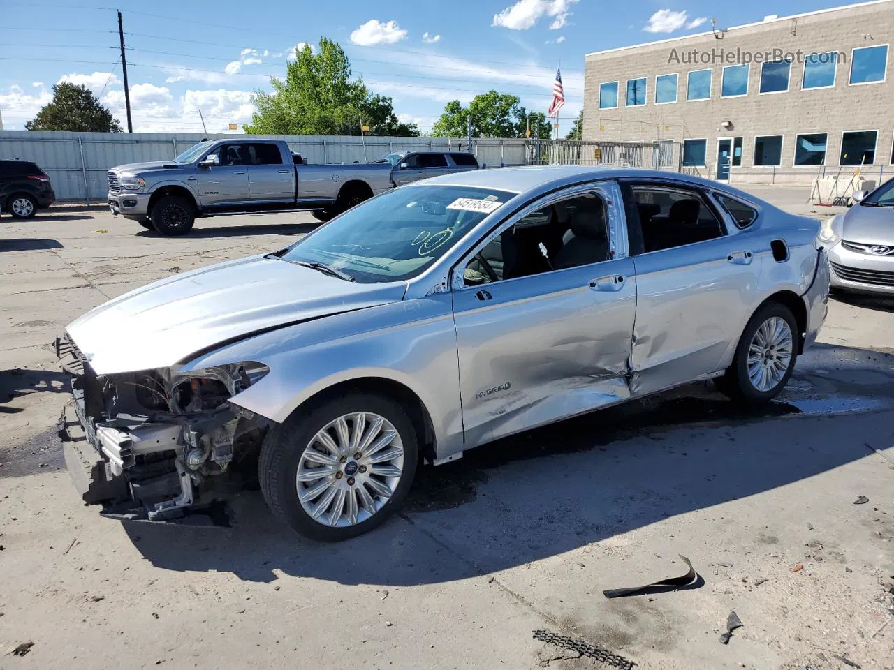 2013 Ford Fusion Se Hybrid Silver vin: 3FA6P0LU8DR385677