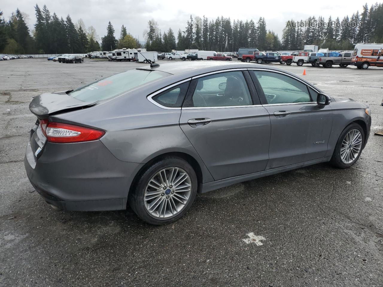 2014 Ford Fusion Se Hybrid Gray vin: 3FA6P0LU8ER380321