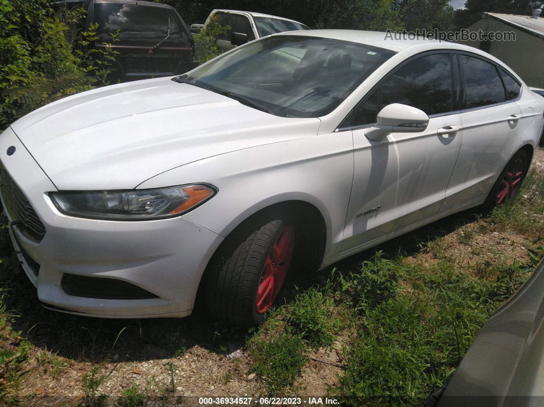 2015 Ford Fusion Se Hybrid White vin: 3FA6P0LU8FR146021