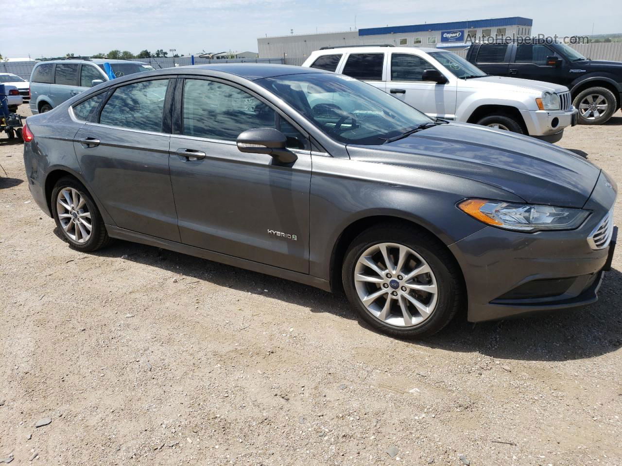 2017 Ford Fusion Se Hybrid Gray vin: 3FA6P0LU8HR319121