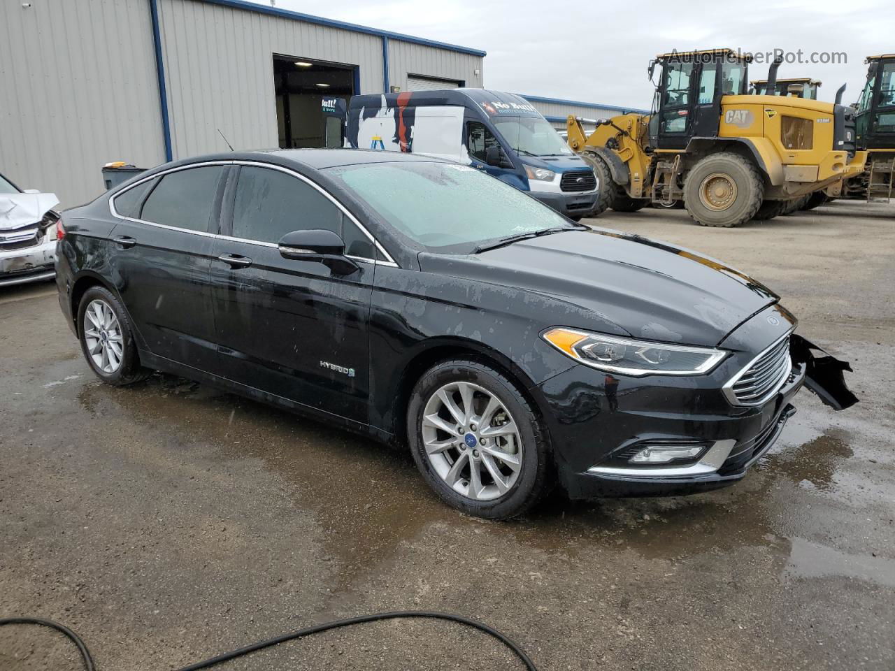 2017 Ford Fusion Se Hybrid Black vin: 3FA6P0LU8HR400474