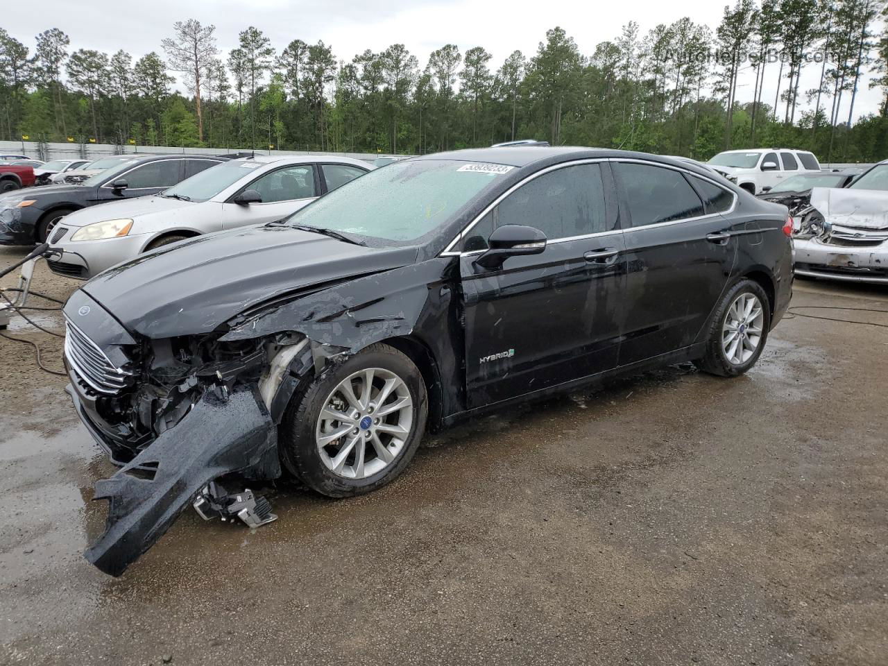 2017 Ford Fusion Se Hybrid Black vin: 3FA6P0LU8HR400474