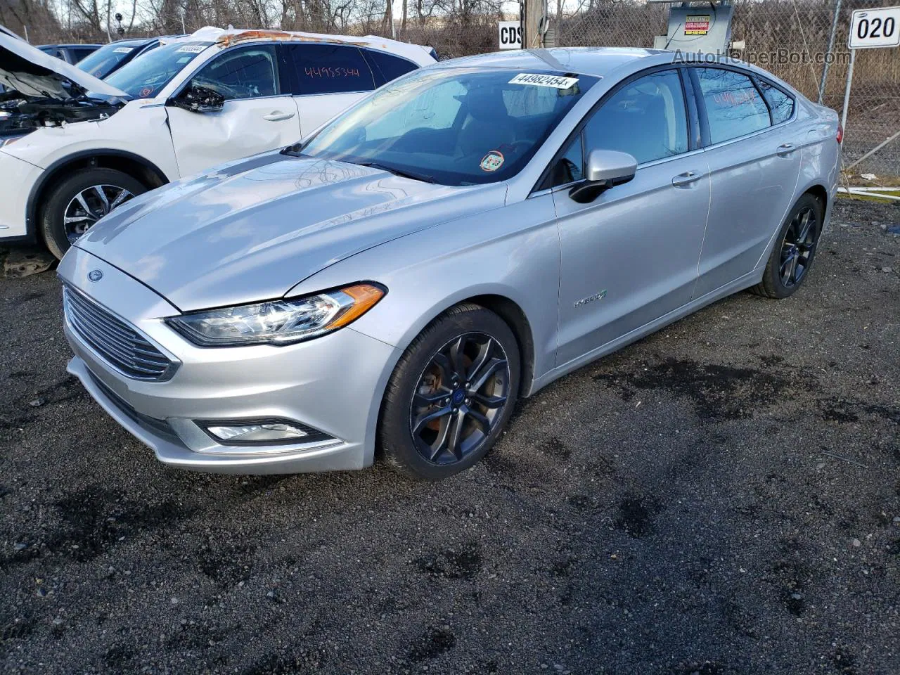 2018 Ford Fusion Se Hybrid Silver vin: 3FA6P0LU8JR128112