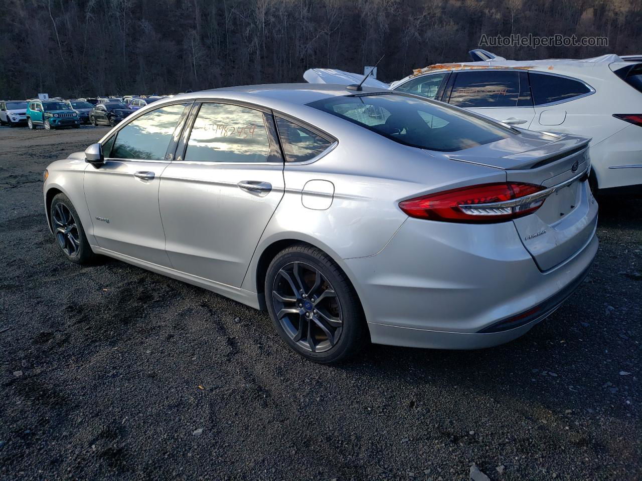 2018 Ford Fusion Se Hybrid Silver vin: 3FA6P0LU8JR128112