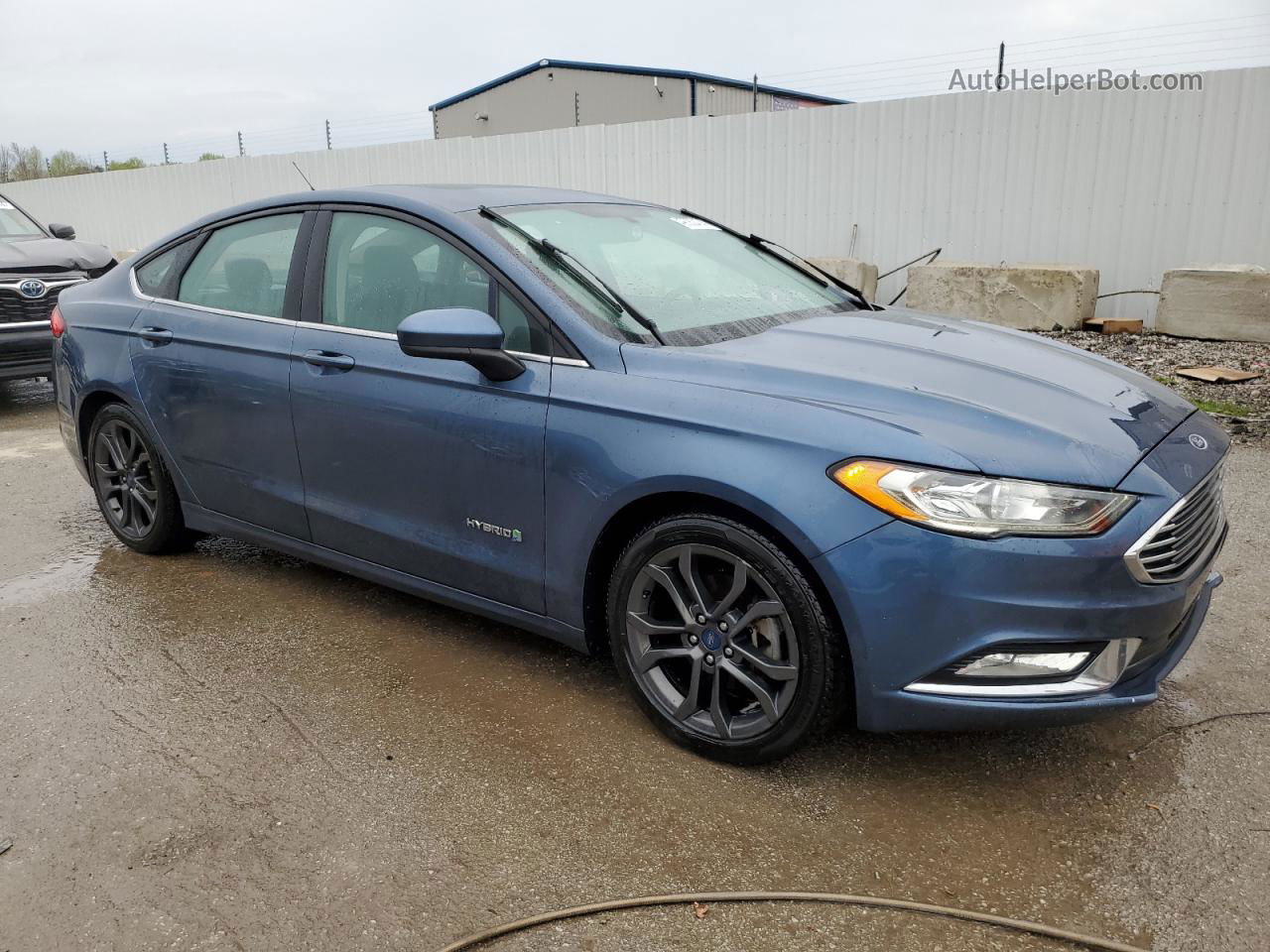 2018 Ford Fusion Se Hybrid Blue vin: 3FA6P0LU8JR138476