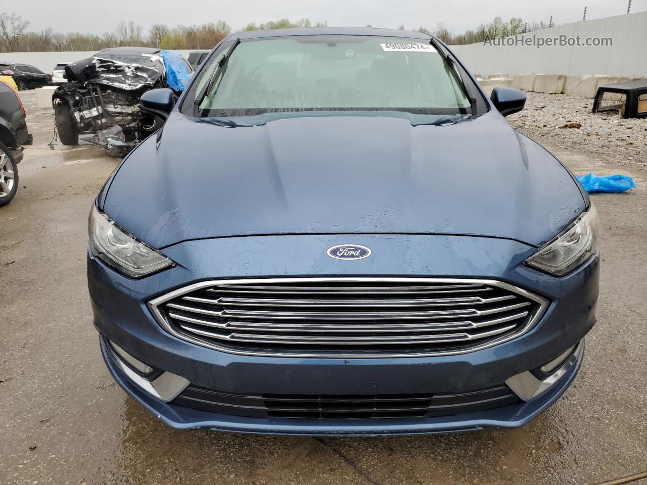 2018 Ford Fusion Se Hybrid Blue vin: 3FA6P0LU8JR138476