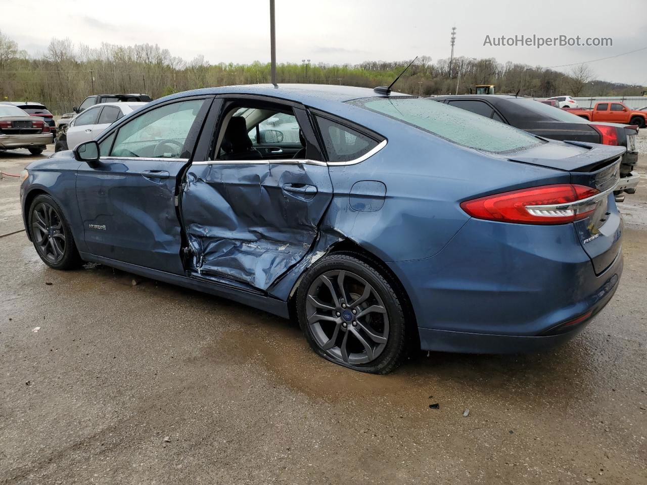 2018 Ford Fusion Se Hybrid Blue vin: 3FA6P0LU8JR138476