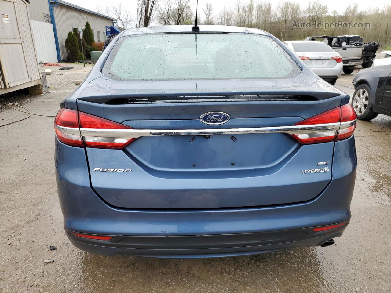 2018 Ford Fusion Se Hybrid Blue vin: 3FA6P0LU8JR138476