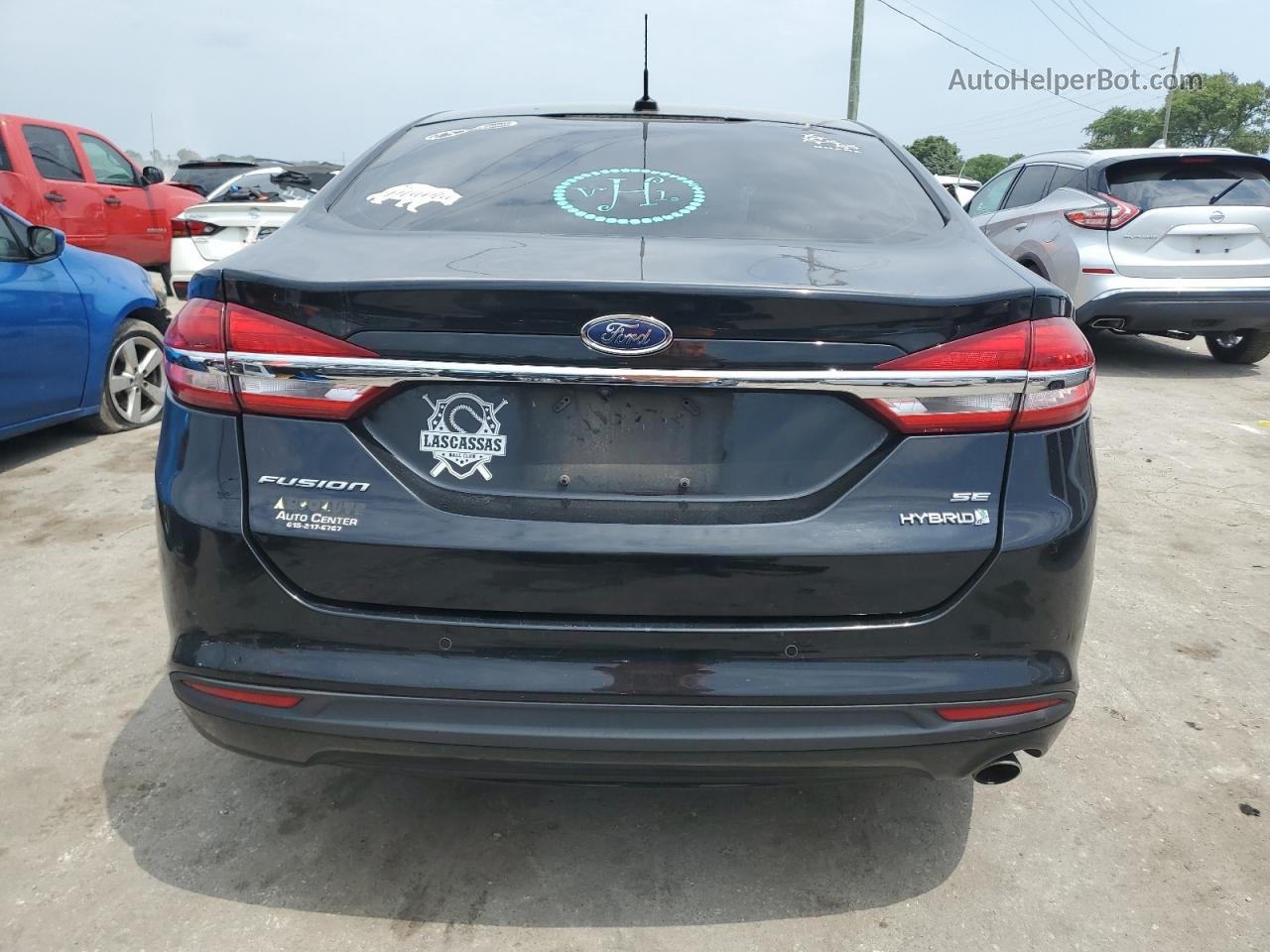 2018 Ford Fusion Se Hybrid Black vin: 3FA6P0LU8JR140812