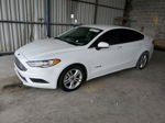 2018 Ford Fusion Se Hybrid White vin: 3FA6P0LU8JR141605