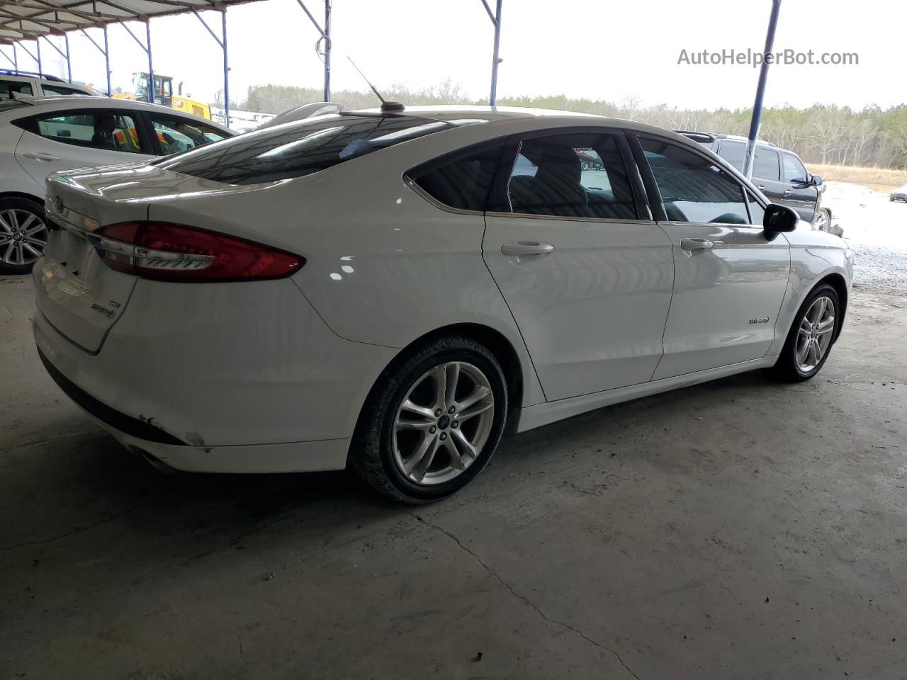 2018 Ford Fusion Se Hybrid Белый vin: 3FA6P0LU8JR141605