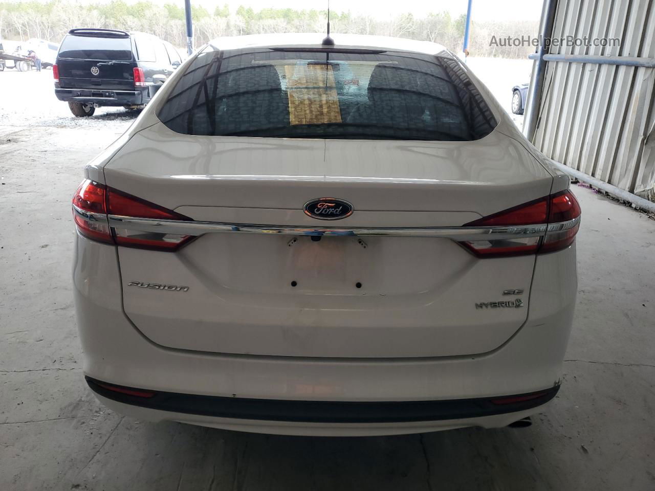 2018 Ford Fusion Se Hybrid White vin: 3FA6P0LU8JR141605