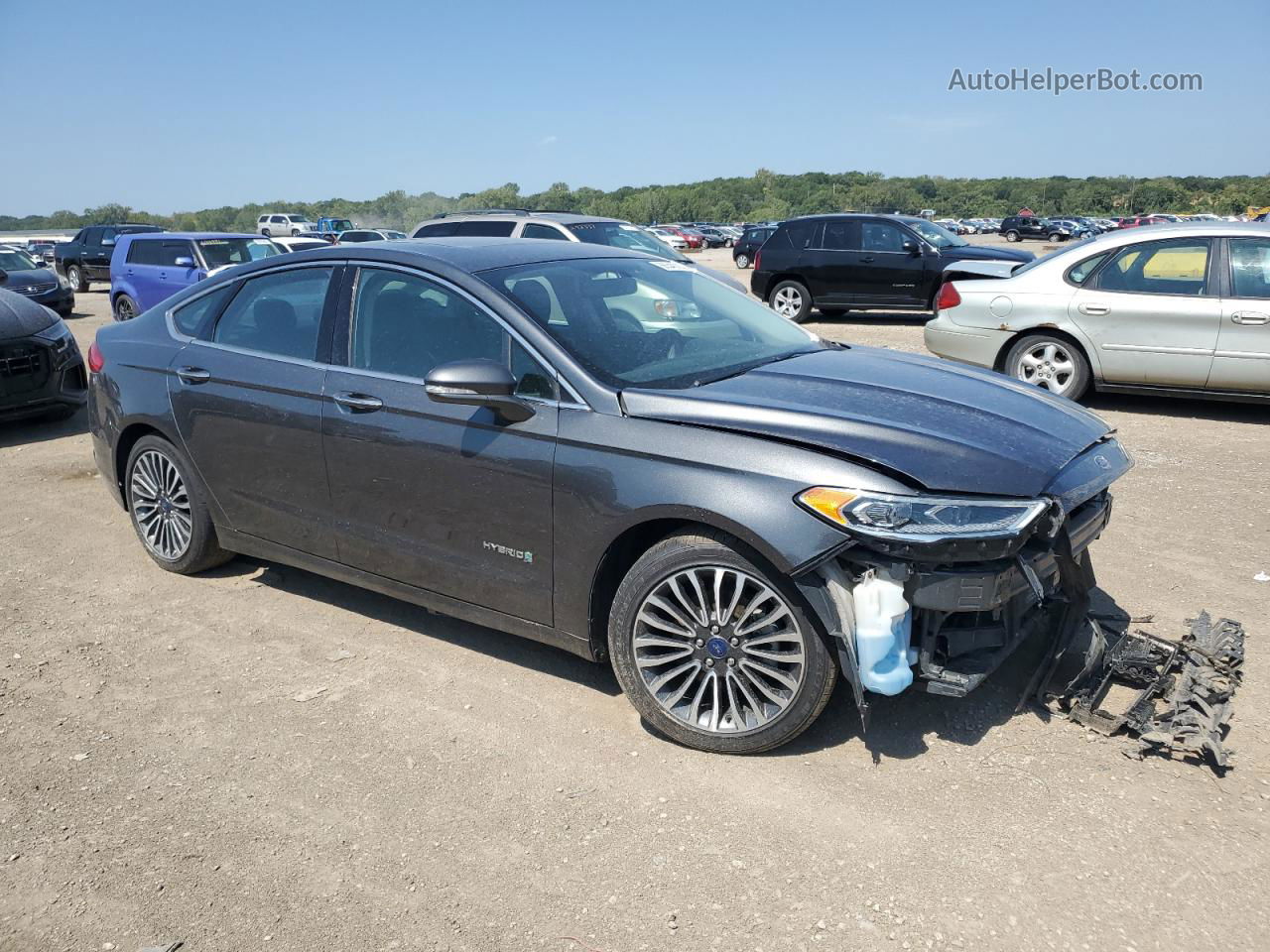 2018 Ford Fusion Se Hybrid Charcoal vin: 3FA6P0LU8JR145265