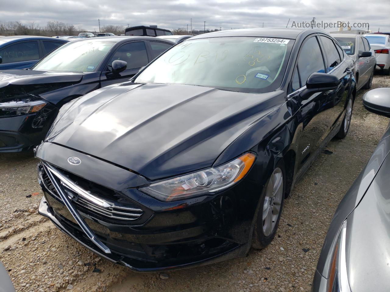 2018 Ford Fusion Se Hybrid Black vin: 3FA6P0LU8JR152023