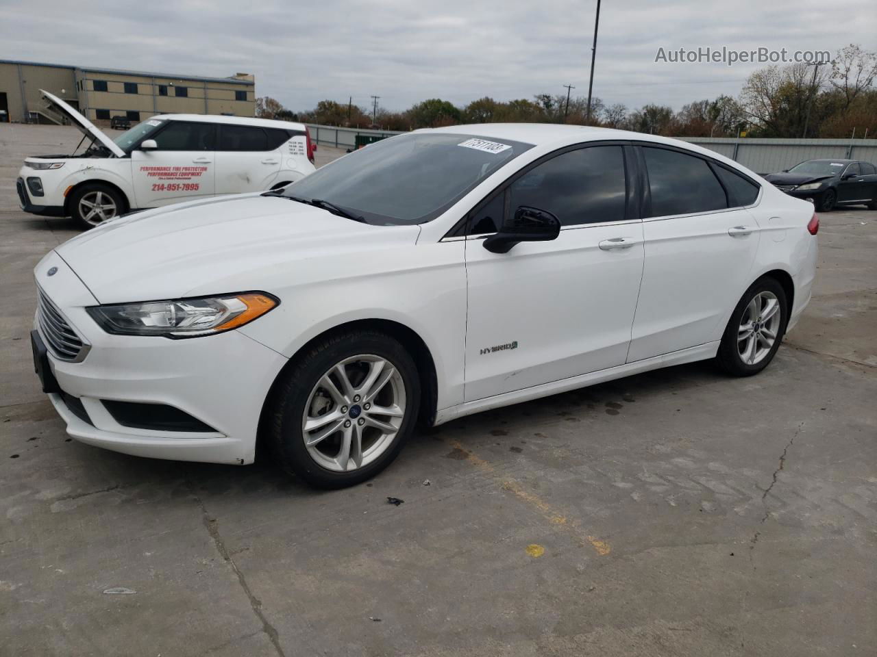 2018 Ford Fusion Se Hybrid Белый vin: 3FA6P0LU8JR172384